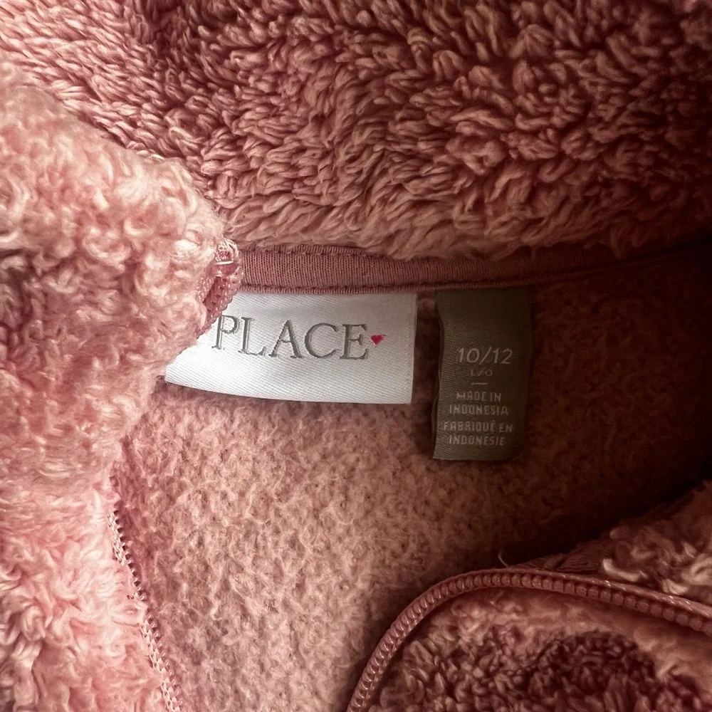 The Children's Place Plush Half-Zip Turtleneck Sweater - Pink